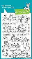 Scripty Bubble Sentiments - Clear Stamps - Lawn Fawn