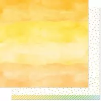 Lawn Fawn - WaterColor Wishes Rainbow - Citrine - Designpapier - 12"x12"