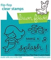 Mermaid for You Flip-Flop - Clear Stamps - Lawn Fawn