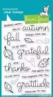 Scripty Autumn Sentiments - Clear Stamps - Lawn Fawn