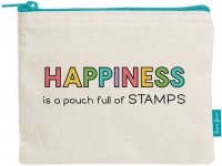 Zipper Pouch - Happiness Is A Pouch Full Of Stamps - Lawn Fawn