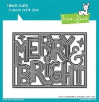 Giant Outlined Merry & Bright - Dies - Lawn Fawn