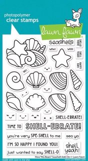 How You Bean? Seashell Add-On - Bundle Stamps + Dies - Lawn Fawn