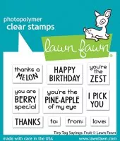 Tiny Tag Sayings: Fruit - Clear Stamps - Lawn Fawn