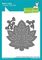 Outside In Stitched Maple Leaf - Dies - Lawn Fawn