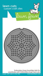 Embroidery Hoop Snowflake Add-On - Dies - Lawn Fawn