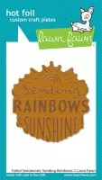 Foiled Sentiments: Sending Rainbows - Hot Foil Plate - Lawn Fawn