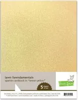 Lawn Fawn Sparkle Cardstock - Spring Pack - Lemon Yellow - 8,5"x11"