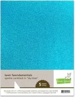 Lawn Fawn Sparkle Cardstock - Spring Pack - Sky Blue - 8,5"x11"