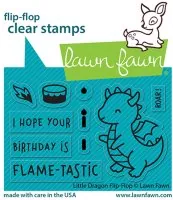 Little Dragon Flip-Flop - Clear Stamps - Lawn Fawn