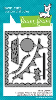 Ta-Da! Diorama! Scalloped Window Add-On - Dies - Lawn Fawn