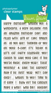 Henry's Build-a-Sentiment: Birthday - Clear Stamps - Lawn Fawn