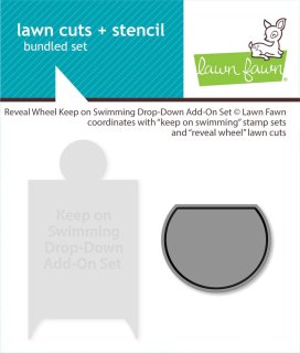 Reveal Wheel Keep on Swimming Drop-Down Add-On - Die & Stencil - Lawn Fawn