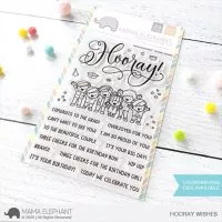 Hooray Wishes Mama Elephant Stamp & Die Bundle