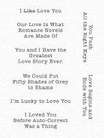 Typewriter Sentiments: Love - Clear Stamps - My Favorite Things