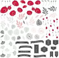 Die Cut - Spring Poppies - Embellishment - ModaScrap