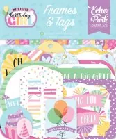 Make A Wish Birthday Girl - Frames & Tags - Die Cut Embellishment - Echo Park Paper Co
