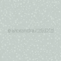 Feines Schneeflocken-Gewimmel auf Jaspisgrün - Scrapbooking Paper - 12"x12" - Alexandra Renke