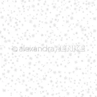 Feines Schneeflocken-Gewimmel Jaspisgrün - Scrapbooking Paper - 12"x12" - Alexandra Renke