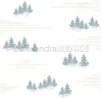 Tannenwald Typo Dämmerblau - Scrapbooking Paper - 12"x12" - Alexandra Renke