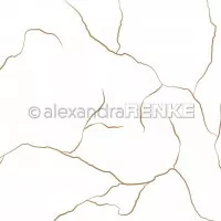 Kintsugi-Struktur Gold - Scrapbooking Paper -12"x12" - Alexandra Renke