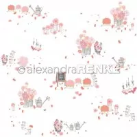 Gestreute Blumengestecke - Scrapbooking Paper -12"x12" - Alexandra Renke