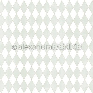 Große Rauten Mint - Scrapbooking Paper -12"x12" - Alexandra Renke