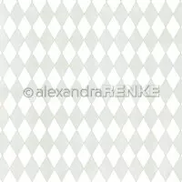 Große Rauten Mint - Scrapbooking Paper -12"x12" - Alexandra Renke