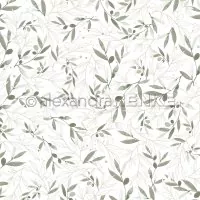 Aquarellblumen Olivenhain gestreut - Scrapbooking Paper - 12"x12" - Alexandra Renke