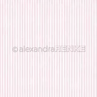 Schmale Streifen Sakurapink - Scrapbooking Paper - 12"x12" - Alexandra Renke
