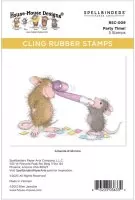 House-Mouse - Party Time! - Rubber Stamp - Spellbinders