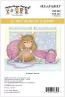House-Mouse Knit One Spellbinders Rubber Stamp