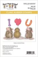 House-Mouse - We Heart You - Rubber Stamp - Spellbinders