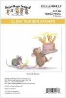 House-Mouse - Birthday Wishes - Rubber Stamp - Spellbinders
