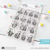 Little Girl Gnome Agenda - Clear Stamps - Mama Elephant
