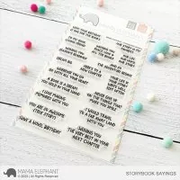 Storybook Sayings - Clear Stamps - Mama Elephant