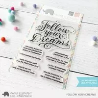 Follow Your Dreams Clear Stamps Mama Elephant