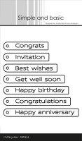 English Tag Texts - Dies - Simple and Basic