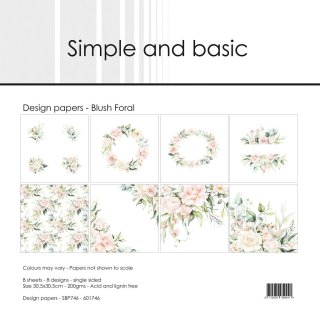 Blush Floral - Paper Pack - 12"x12" - Simple and Basic