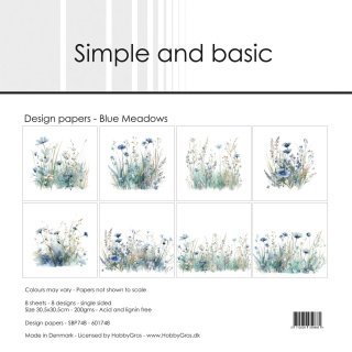 Blue Meadows - Paper Pack - 12"x12" - Simple and Basic