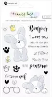 hampton art Frenchie clear stamps sc0981