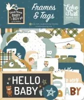 Special Delivery Baby Boy Frames & Tags Die Cut Embellishment Echo Park Paper Co
