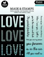 Essentials Nr. 01 Love Sentiments - Stamp & Stencil Set - Studio Light