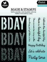 Essentials Nr. 02 Birthday Sentiments - Stamp & Stencil Set - Studio Light