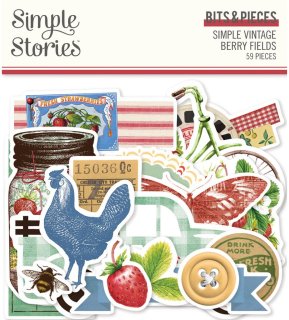 Simple Vintage Berry Fields - Bits & Pieces - Die Cut Embellishment - Simple Stories