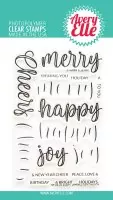 Script Layered Sentiments - Clear Stamps - Avery Elle