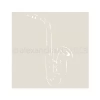 Saxophon - Stencil - Alexandra Renke