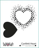 Confetti Heart - Stencil - WOW