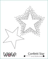 Confetti Star - Stencil - WOW