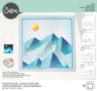 Mountain Scene - Layered Stencils - Sizzix